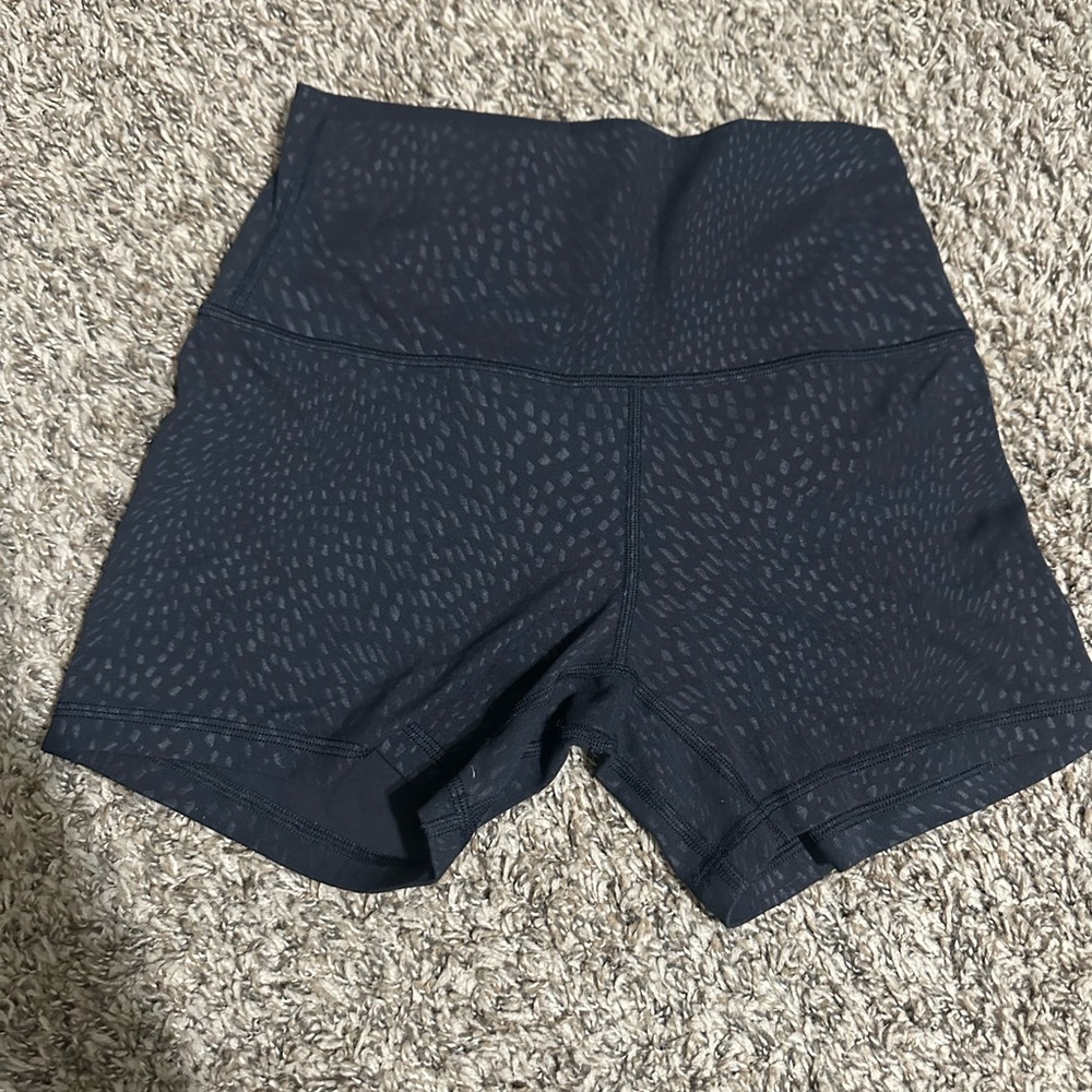Women's Black Patterned Shorts